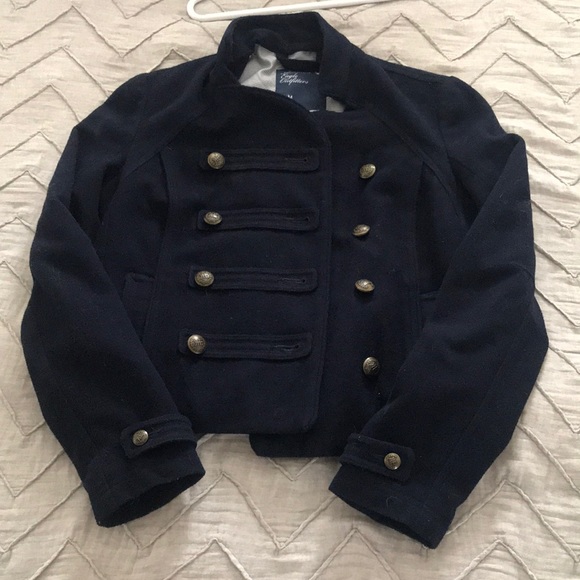 Navy Military Wool Jacket - Picture 1 of 4